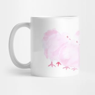 Watercolor, pair of doves, love and wedding. Flying birds. art decoration, sketch. Illustration hand drawn modern Mug